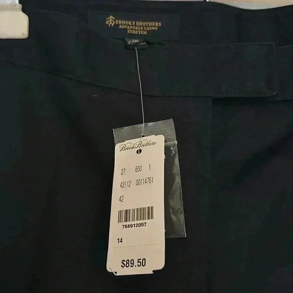 NWT Women’s Brooks Brothers Advance Chino Stretch, Navy - Size 14 - Picture 2 of 2